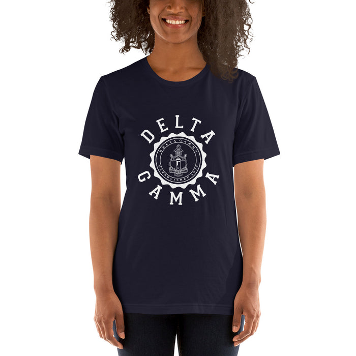 Delta Gamma Crest Short Sleeve Unisex T Shirt Delta Gamma Crest Short-Sleeve Unisex T-Shirt