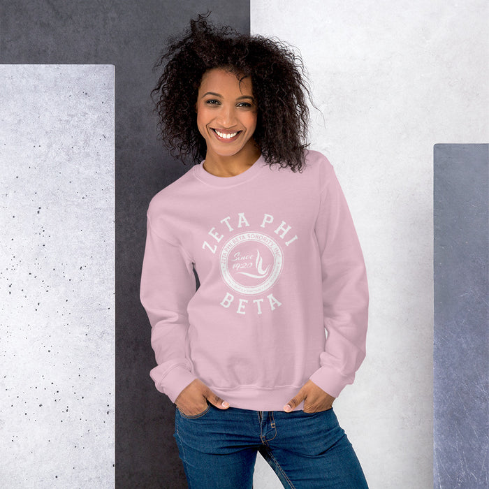 Zeta Phi Beta Crest Crew Neck Sweatshirt Zeta Phi Beta Crest Crew Neck Sweatshirt