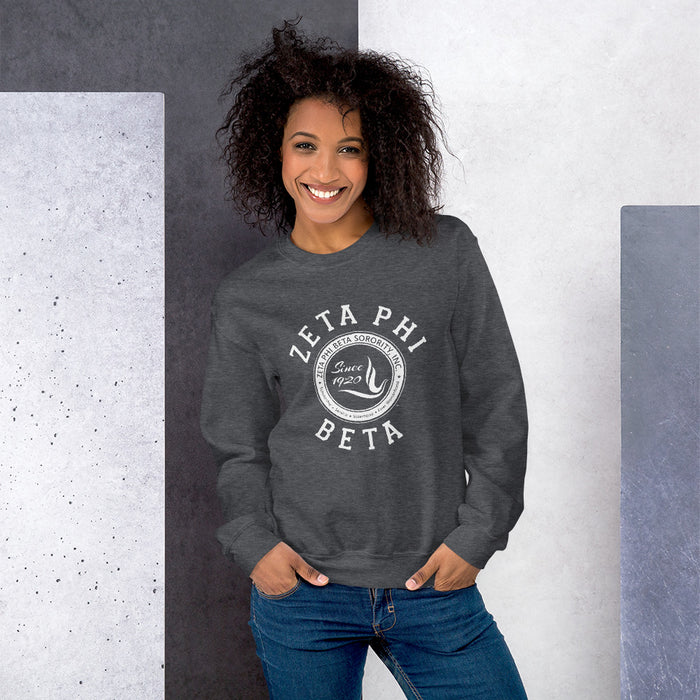 Zeta Phi Beta Crest Crew Neck Sweatshirt Zeta Phi Beta Crest Crew Neck Sweatshirt