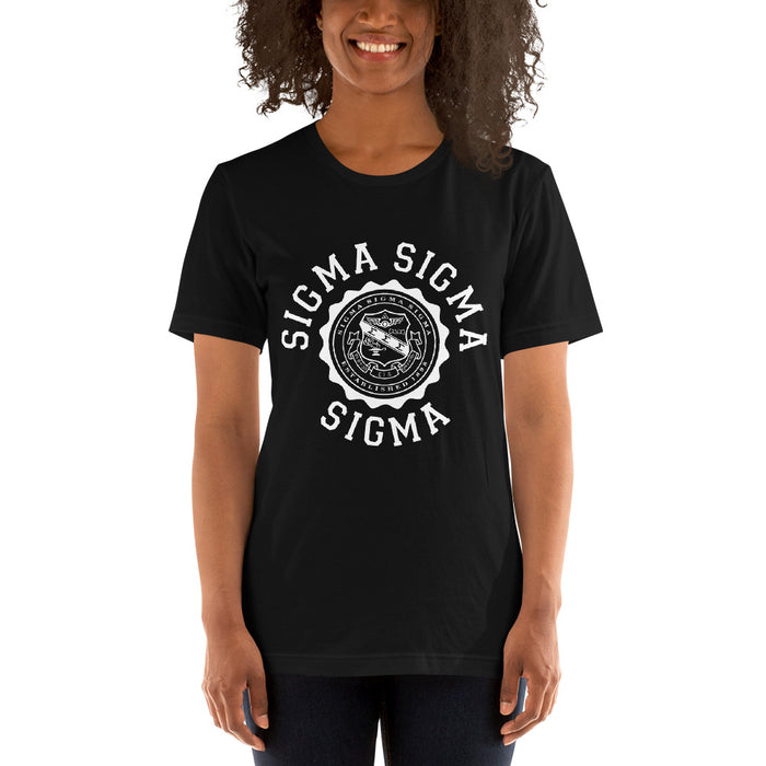 Sigma Sigma Sigma Crest Short Sleeve Unisex T Shirt Sigma Sigma Sigma Crest Short-Sleeve Unisex T-Shirt