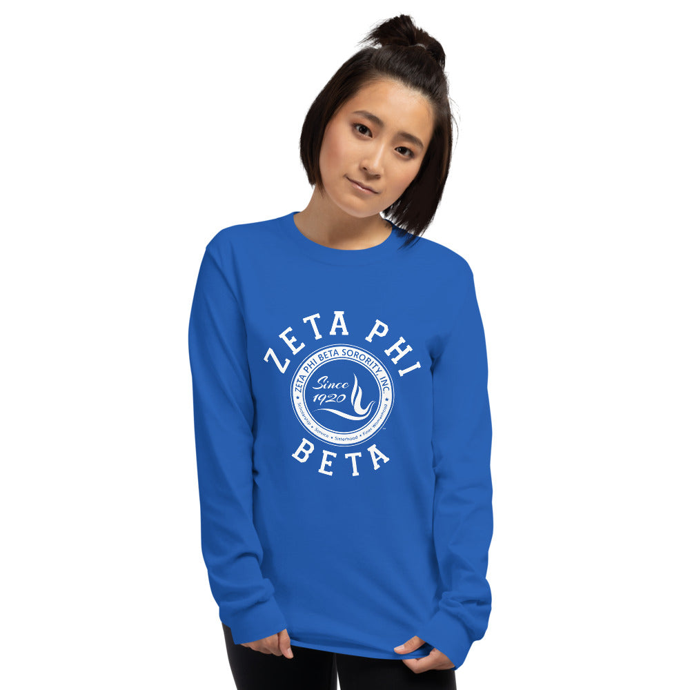 Zeta Phi Beta Crest Long Sleeve Shirt Zeta Phi Beta Crest Long Sleeve Shirt