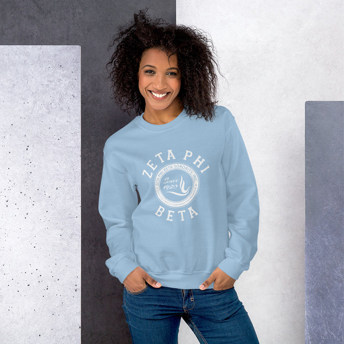 Zeta Phi Beta Crest Crew Neck Sweatshirt Zeta Phi Beta Crest Crew Neck Sweatshirt