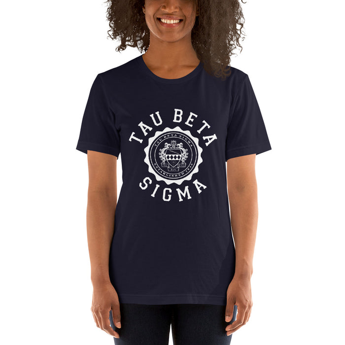 Tau Beta Sigma Crest Short Sleeve Unisex T Shirt Tau Beta Sigma Crest Short-Sleeve Unisex T-Shirt