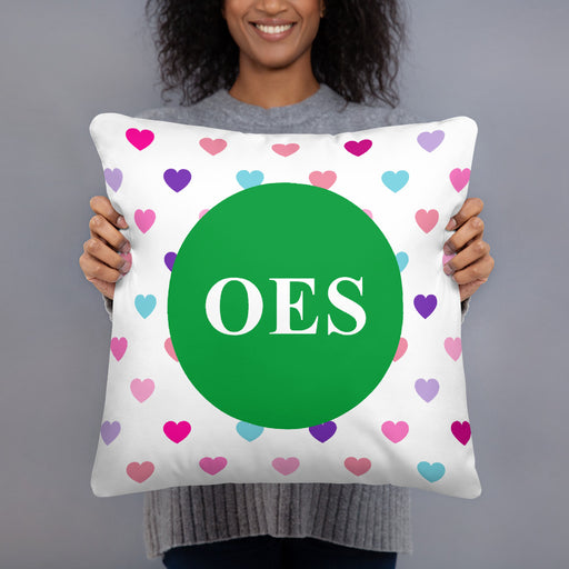 OES - Order of the Eastern Star Hearts Basic Pillow