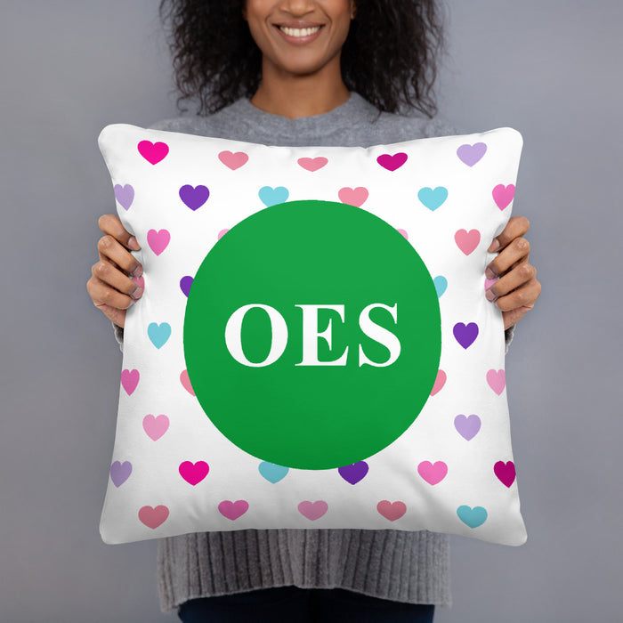 Oes Order Of The Eastern Star Hearts Basic Pillow OES - Order of the Eastern Star Hearts Basic Pillow