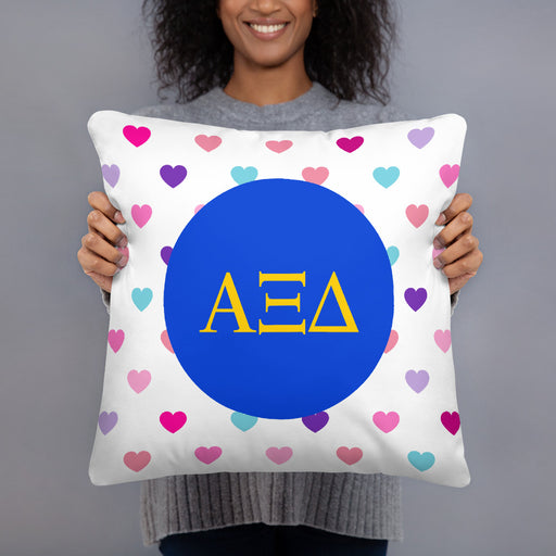 Alpha Xi Delta Hearts Basic Pillow