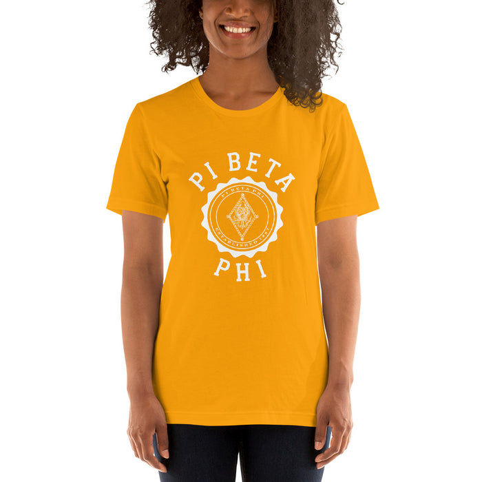 Pi Beta Phi Crest Short Sleeve Unisex T Shirt Pi Beta Phi Crest Short-Sleeve Unisex T-Shirt