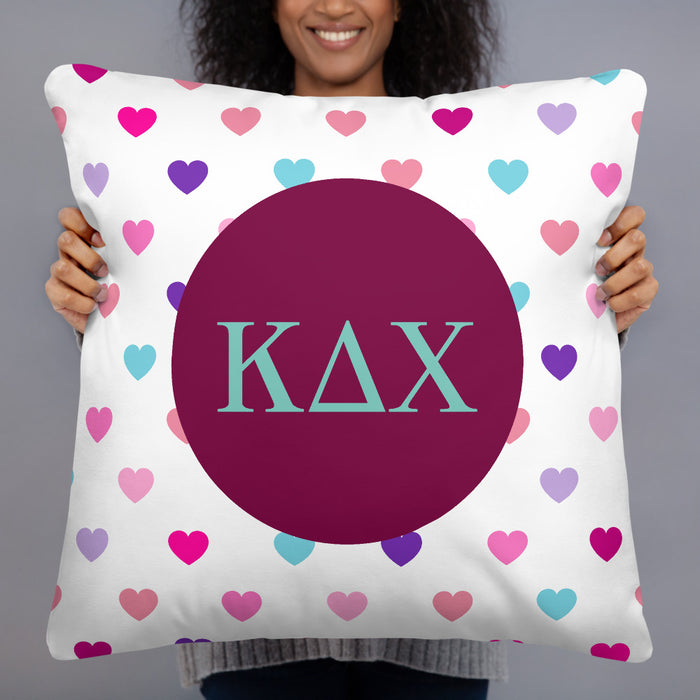Kappa Delta Chi Hearts Basic Pillow Kappa Delta Chi Hearts Basic Pillow