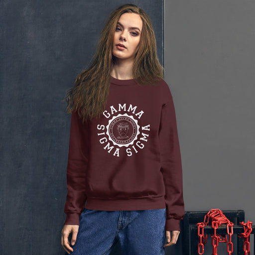 Gamma Sigma Sigma Crest Crew Neck Sweatshirt