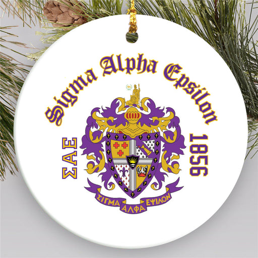 Sigma Chi Round Crest Ornament